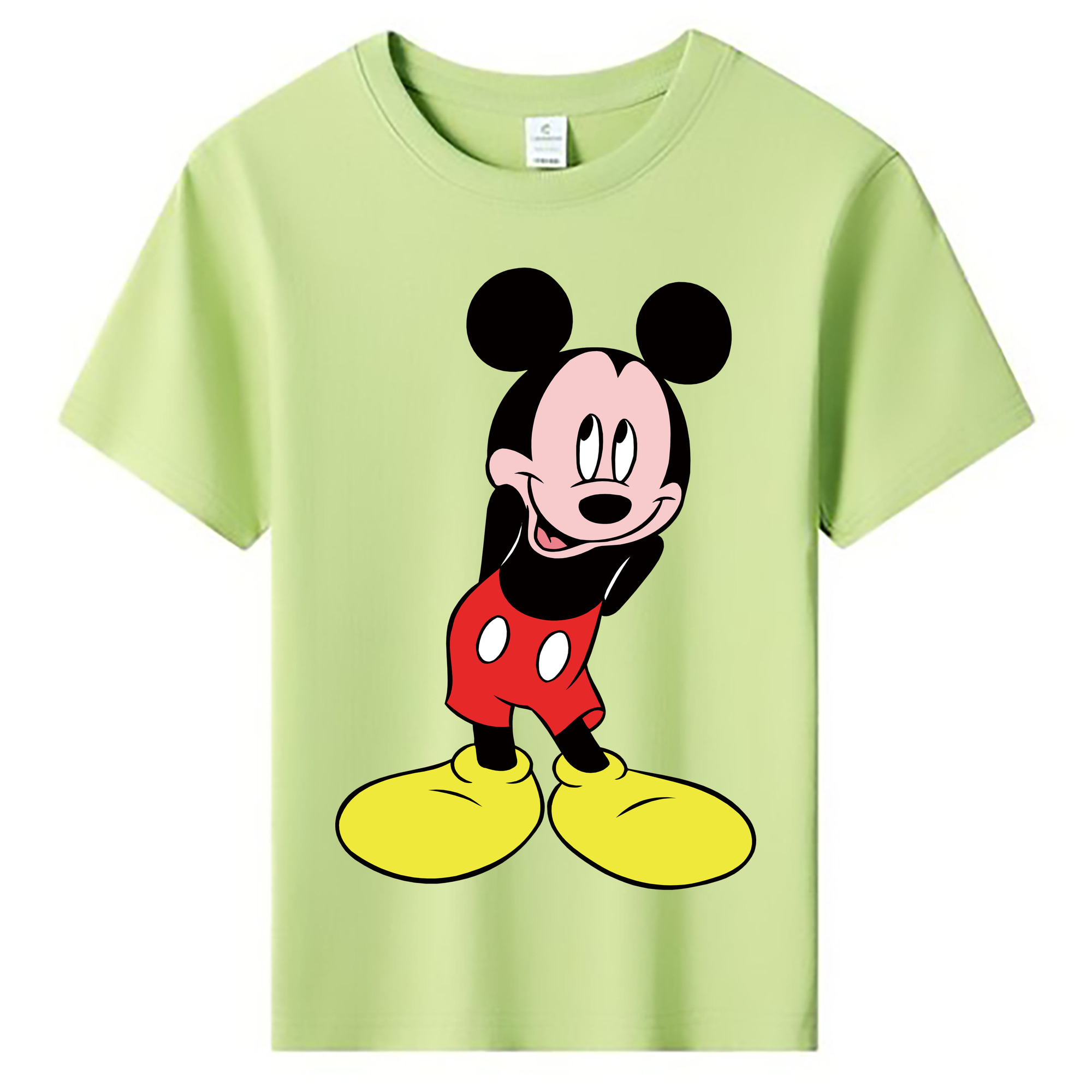 ミッキーマウス Mickey Mouse 綿100％キッズTシャツ（フロントプリント）